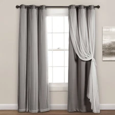 Best Lush Decor Sheer Grommet Curtains With Insulated Blackout Lining Window