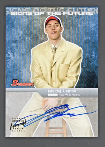 2003-04 Maciej Lampe Bowman #SFA-ML Signs of the Future New York Knicks Auto