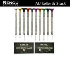 10-Piece Watchmaker’s Screwdriver Set (Flat Head & Phillips Head)