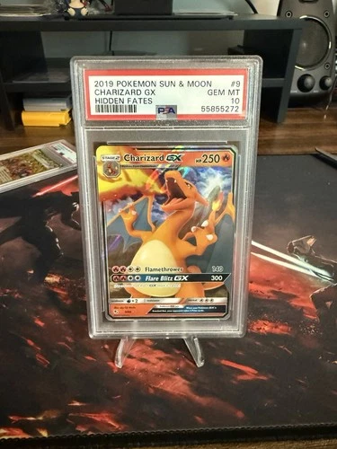 Pokémon TCG Charizard GX 9/68 Charizard Hidden Fates PSA 10