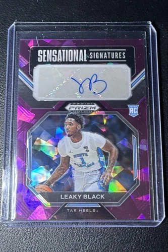 23-24 Prizm Draft Picks Sensational Signatures Leaky Black Purple Ice Prizm /99