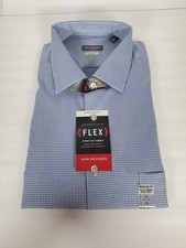 Van Heusen Flex Stretch Fabric Regular Fit Long Sleeve Blue Button Shirt NWT XL