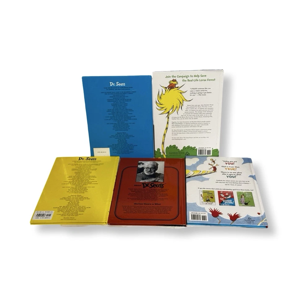 Dr. Seuss Hardcover Lot of 5 Large Books - Mulberry Street, Lorax, Horton – VGUC - Image 3 of 4