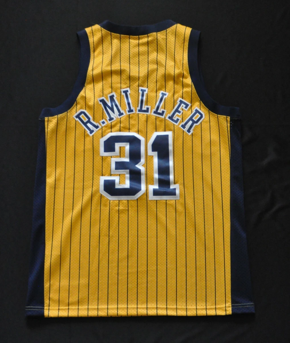 REGGIE MILLER INDIANA PACERS NIKE SWINGMAN JERSEY MEN YELLOW PIN