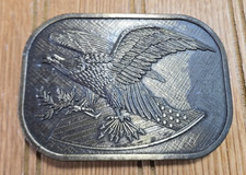 VTG American Bald Eagle Brass Belt Buckle