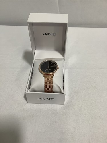 Reloj para mujer Nine West oro rosa/negro - Imagen 2 de 4
