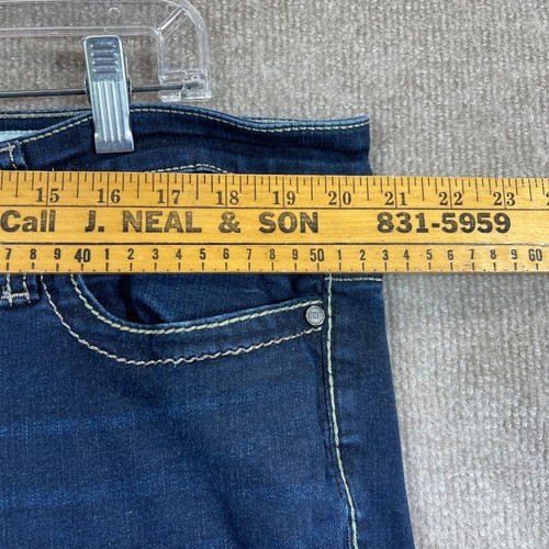 BKE Payton Jean Women 38L 40X32 Blue Bootcut Metallic Stitching Rockabilly - Picture 8 of 19