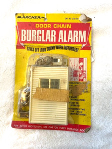 Vintage Chain Burglar Alarm Home Lock Protection for Doors Loud POWERHORN ARCHER
