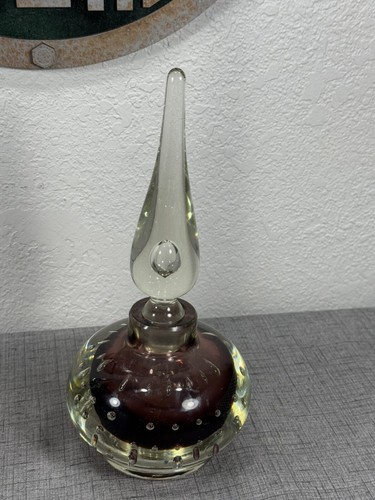 "Juego de 2 botellas de perfume vintage de vidrio de amatista Erickson de 9""" - Imagen 11 de 16