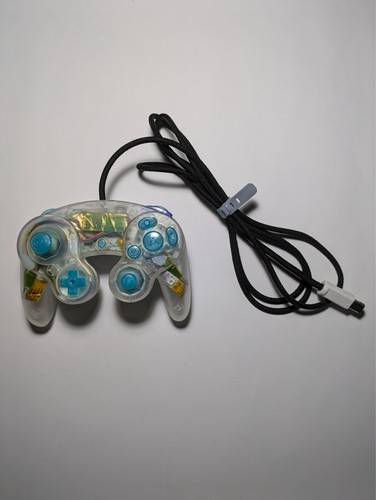 Custom Official Gamecube Controller OEM - RGB and Paracord MOD, CLEAR BOTTOM