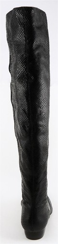 $495 POUR LA VICTOIRE EMANNUELLE Botas Sobre la Rodilla de Diseñador Serpiente Negra 7 - Imagen 3 de 5