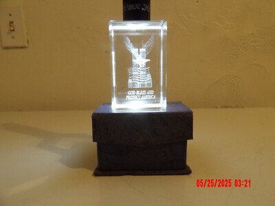 Crystal Glass 3D Laser Etched Solid World Trade Center Cube