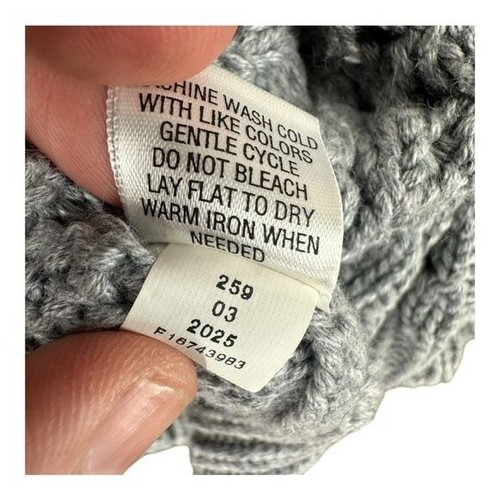 Isaac Mizrahi Target Women’s S Small Gray Knit SS Sweater Casual Y2K 100% Cotton - Picture 3 of 11