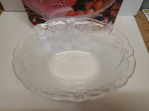 Mikasa Crystal Holiday Bells Oval Bowl 10" Original Box Pre-owned/New - Picture 4 of 12