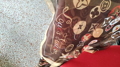 Louis Vuitton Lv 100 Silk Seide Abstract Abstract Schal 175x70
