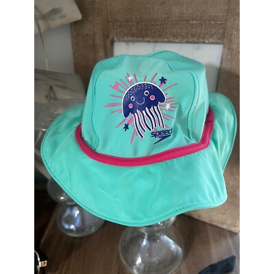 Speedo Turquoise Swim Hat UV 50+ Sun Protection Baby L / XL