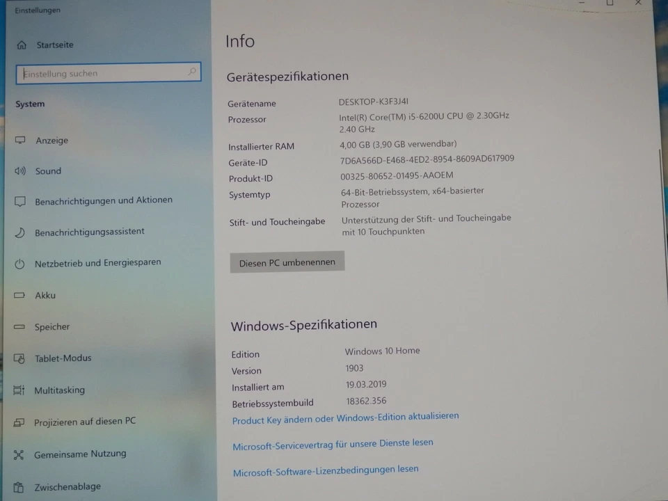 Asus Transformer 3 Pro T303UA, 12,6" Intel Core i5 4GB Ram 128GB SSD, Teildefekt - Bild 2 von 4