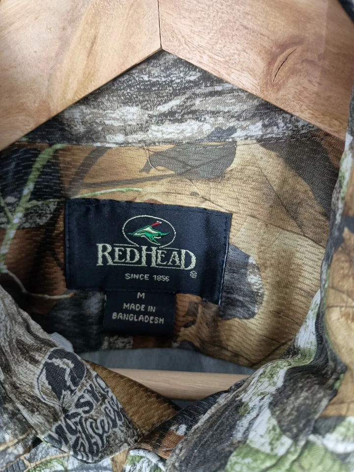 REDHEAD Silent Hide MOSSY OAK Camo Button Up Shirt Bass Pro Shops Large - Image 3 of 4