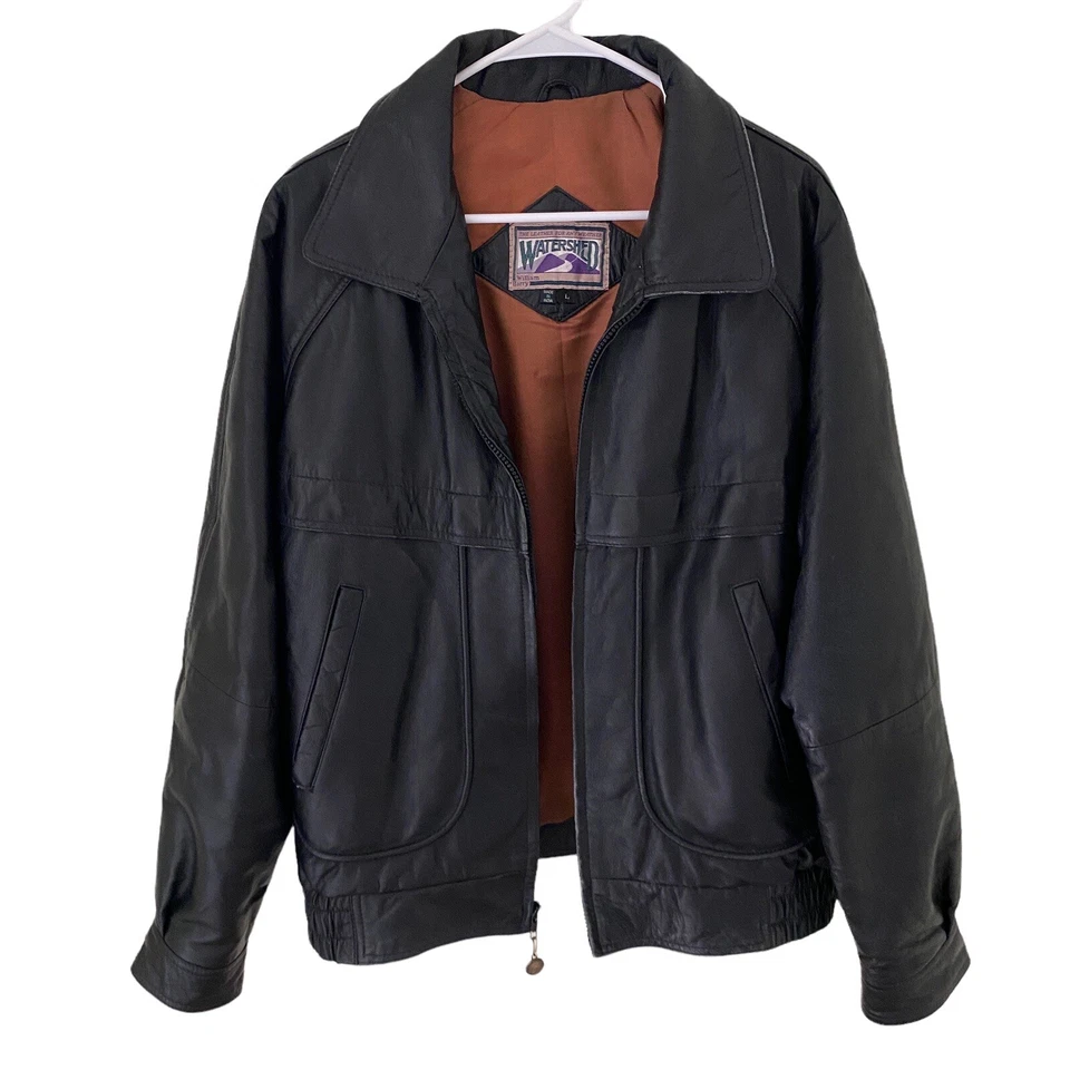 Chaqueta de Cuero De Colección Cuenca William Barry Negra Para Hombre Talla Grande De Colección RARA Foto 3 de 4
