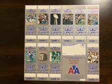 One (1) each of Dallas Cowboys 1984 1986 1987 uncut ticket sheets