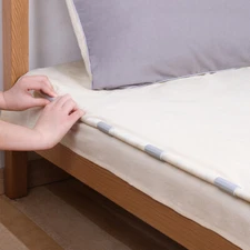 4 Pcs Sheet Grippers Fasteners Clips Plastic Holder Keep Sheet Snug Wrinkle Free