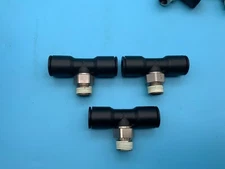 (3) Legris Branch Tee Male 3/8" Tube x 3/8" Pipe  p/n 3108 60 18