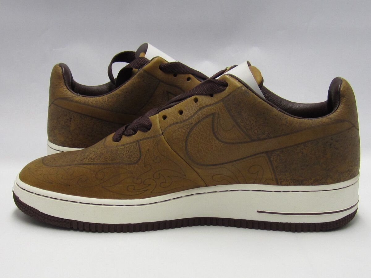 NIKE AIR FORCE 1 MARK SMITH LASER PACK MED BROWN SIZE 9 DS NIKE AIR FORCE 1 MARK SMITH LASER PACK MED BROWN SIZE 9 DS