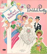 VINTGE UNCUT 1955 BRIDAL PARTY PAPER DOLLS ~HD LASER REPRODUCTION~LO PR~HI QUA