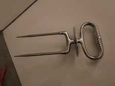 Chrome Meat/Carving Fork 2 Prong Full Handle Mason Carved-rite Vintage