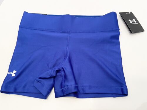 Under Armour Compression Shorts Women’s Sz Small Mid Rise Shorty Royal Blue NWT - Picture 1 of 8