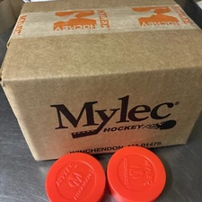 Mylec Floor Hockey Indoor/Outdoor Orange Puck - CASE 36 Pucks!! NEW