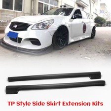 For Infiniti G37 TP Style FRP Unpainted Widebody Side Skirt Extension Kits 2Pcs