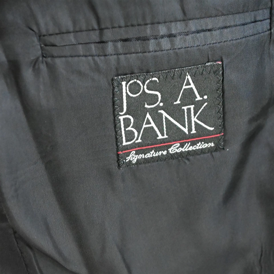 Jos A Bank 42S 36x34 Azul Marino Rayas Anchas 100% Lana Gordon Chaqueta Pantalones Traje Foto 4 de 4