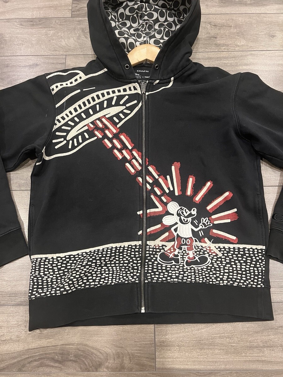 Coach Zip Hoodie x Mickey Mouse Size S Cotton Black Used | eBay