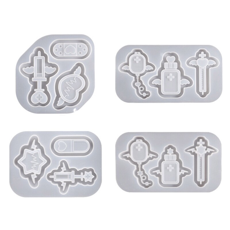Silicone Keychain Mold for Epoxy Resin Pendants & Charms