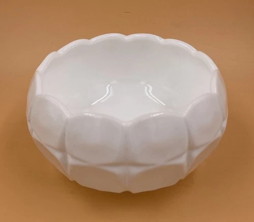 Vintage Indiana Glass Milk Glass Constellation Scalloped Bowl Trinket Dish