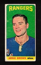 1964-65 ARNIE BROWN #34 ROOKIE Topps NY Rangers Star