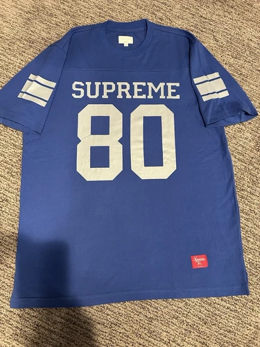 Haut de football suprême taille XL NEUF SANS ÉTIQUETTE 80 maillot rare vintage logo boîte