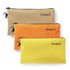 3PCS Tool Pouches with Zipper, Premium small Tool Bags, Waterproof Utility zi...