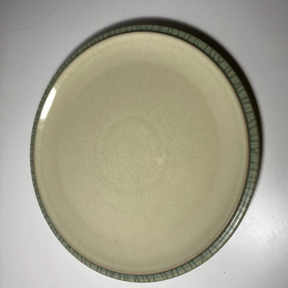 3 x Denby Calm Side Plates (23cm) Stoneware Plates Light Green Stripe - Image 4 of 4