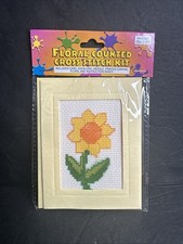 Floral Counted Cross Stitch Greeting Card Kit Complete Craft SUNFLOWER