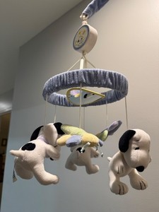 Rare Lambs & Ivy Snoopy/Peanuts Musical Crib Mobile ~ Hard-to-Find!