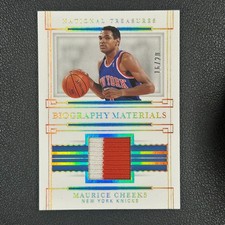 2020 Panini National Treasures Maurice Cheeks Biography Materials Patch /20#Z