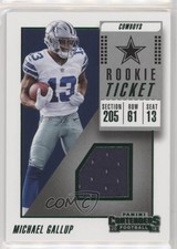 2018 Panini Contenders Rookie Ticket Swatches Michael Gallup #RTS-26 a2v