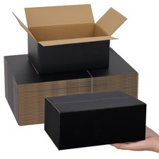 Shipping Boxes Medium 9x6x4 Inches 30 Pack Mailer Packaging Black Corrugated