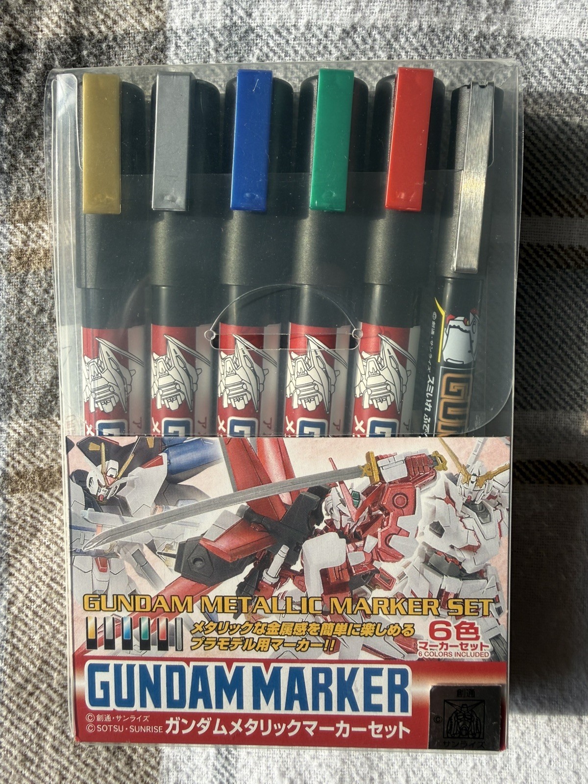 Juego de marcadores metálicos Mr.Hobby Gundam Marker Gundam [6 colores] (GMS121) GSI Creos