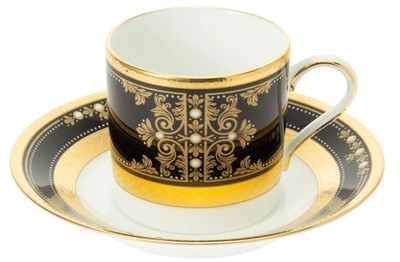 Noritake Coffee Cup Saucer Set 125cc Evening Majesty Bone China With Box New