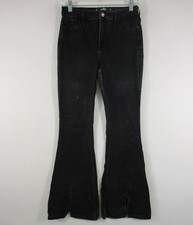 Hollister Womens High Rise Flare Jeans Stretch Denim Pockets Size W26 L29 Black