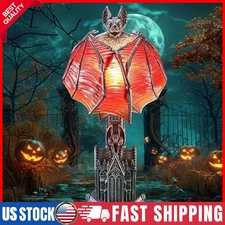 Gothic Wings of Night Halloween Lamp – Gothic Decor Bat Wing Light with Red Glow