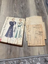 Vtg 30s Womens Dress Slip Sewing Pattern Simplicity 2412 Bust 32 Hip 35